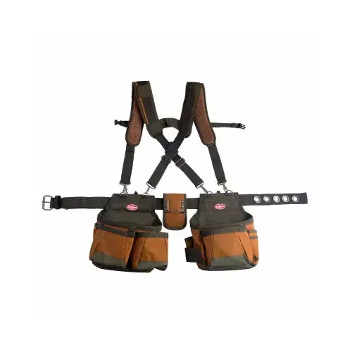 Bucket Boss 50100 23 in. 8-Pocket AirLift Suspension Rig Brown
