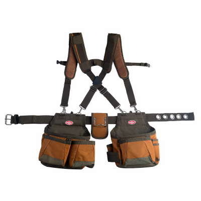 Bucket Boss 50100 23 in. 8-Pocket AirLift Suspension Rig Brown