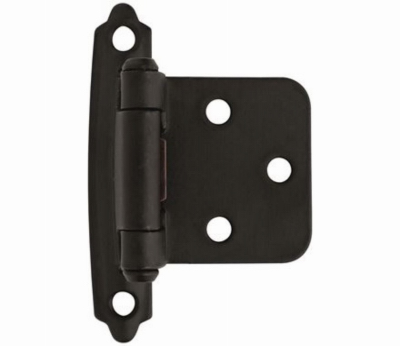 Amerock BP3429FB Variable Overlay Self-Closing, Face Mount Flat Black Hinge - Pair