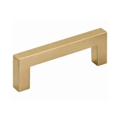 Monument Cabinet Pull, 3-3/5 in L Handle, 1-3/16 in H Handle, 1-3/16 in Projection, Aluminum