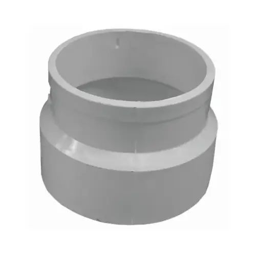 DWV Spigot Adapter to Cast Iron, Hub x Hub, 4 x 4 In.