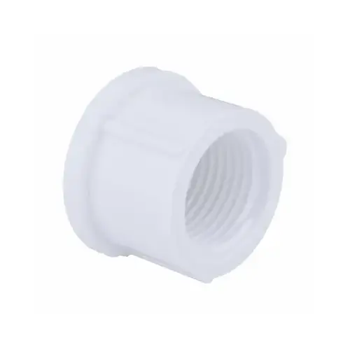 Schedule 40 Threaded Pipe Cap, White, 4 In. FPT