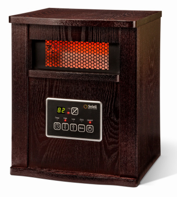 GENEVA INDUSTRIAL GROUP INC WH-94H Infrared Quartz Heater, Remote Control, Wood Cabinet, LED Display