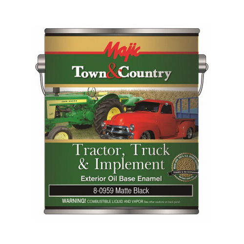 Majic Town & Country Tractor, Truck & Implement Enamel 1 Gal - Matte Black