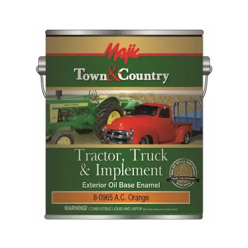 Majic Town & Country Tractor, Truck & Implement Enamel 1 Gal - A.C. Orange