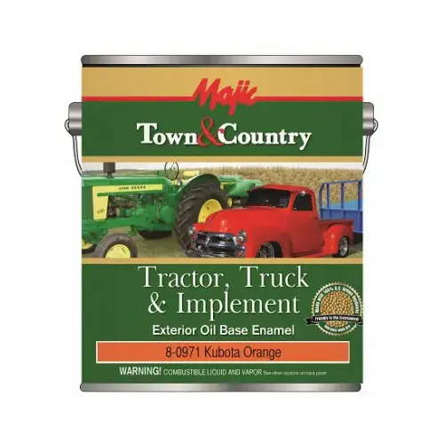 Town & Country Tractor, Truck & Implement Enamel Paint, Oil Base, Kubota Orange, Gallon