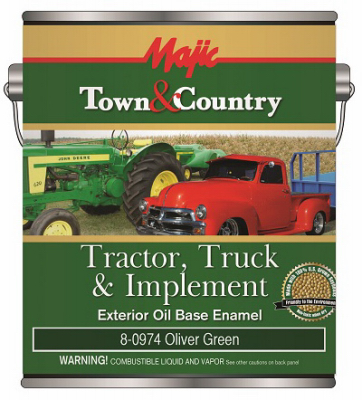 TRUE VALUE MFG COMPANY 8-0974-1 Town & Country Tractor, Truck & Implement Enamel Paint, Oil Base, Oliver Green, Gallon