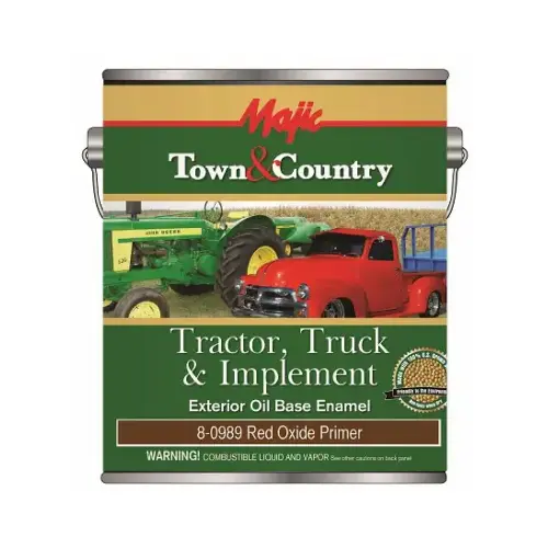 Town & Country Tractor, Truck & Implement Enamel Paint, Oil Base, Red Oxide Primer, Gallon