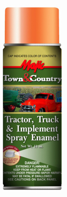 TRUE VALUE MFG COMPANY 8-20971-8 Town & Country Tractor, Truck & Implement Spray Enamel Paint, Kubota Orange, 12 oz.