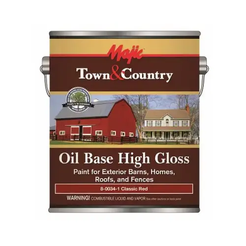 Barn and Fence Paint, High-Gloss, Classic Red, 1 gal Pail