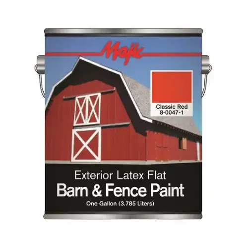 Barn and Fence Paint, Flat, Classic Red, 1 gal Pail - pack of 2