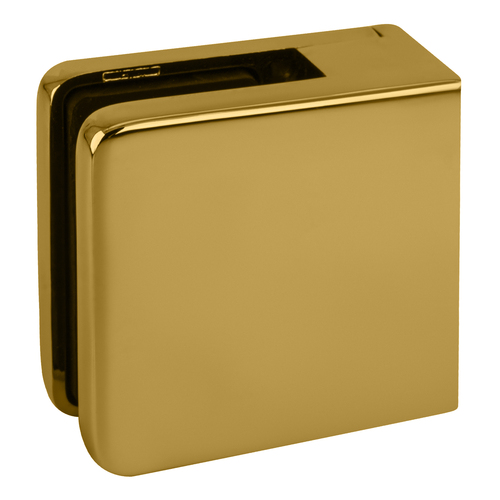 Polished Brass Z-Series Square Type Flat Base Zinc Clamp for 3/8" Glass
