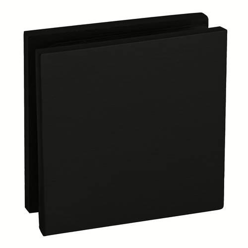 Oil Rubbed Bronze Square Style Notch-in-Glass Fixed Panel U-Clamp