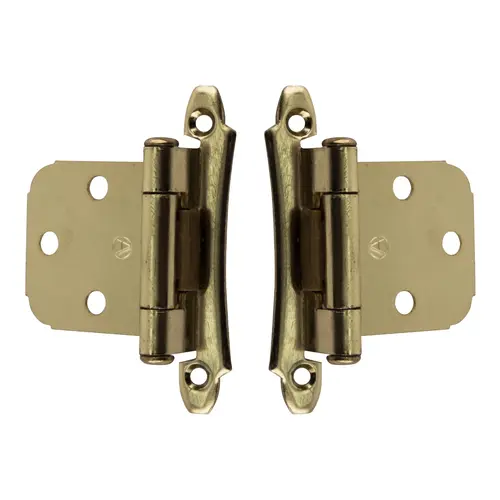 Self Closing Variable Overlay Flush Cabinet Hinges For Kitchen And Home Hardware Polished Brass Pair