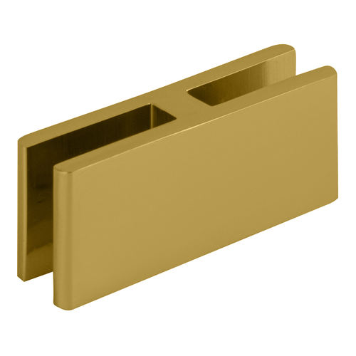 Gold Anodized Aluminum Two-Way 180 Degree Glass Connector