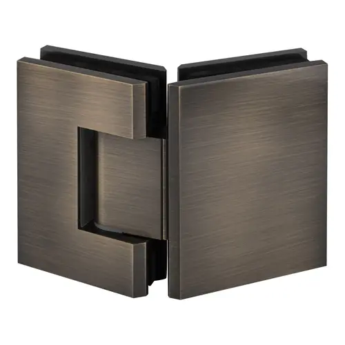 Brixwell H135GTGAAB Adjustable Designer Series Glass To Glass Door Hinge 135 Degree Antique Brass