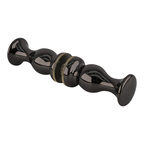 Colonial Glass Door Knob Back To Back Mount Black Nickel