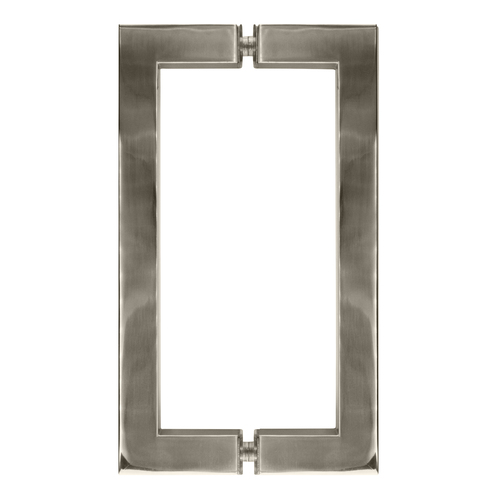 Polished Nickel 8" x 8" SQ Series Square Tubing Back-to-Back Pull Handles