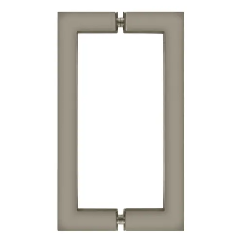 Satin Nickel 8" x 8" SQ Series Square Tubing Back-to-Back Pull Handles
