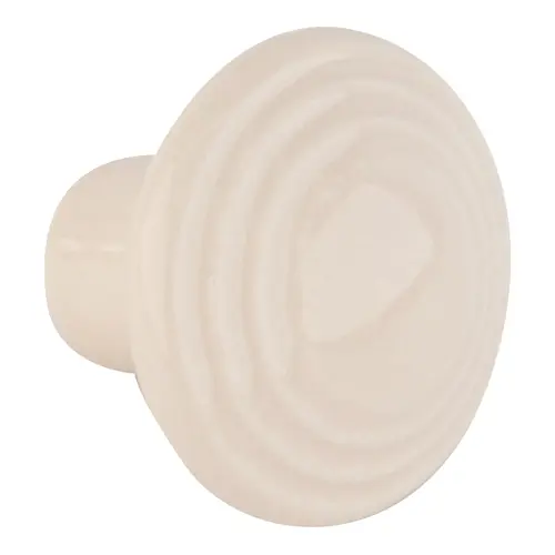 Almond Ceramic Mushroom Cabinet Knob 1-3/8" Diameter  - pack of 25