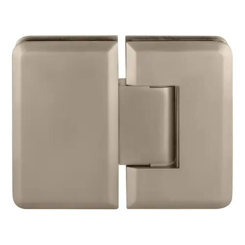 Premier Series Glass To Glass Mount Shower Door Hinge 180 Degree Matte Nickel