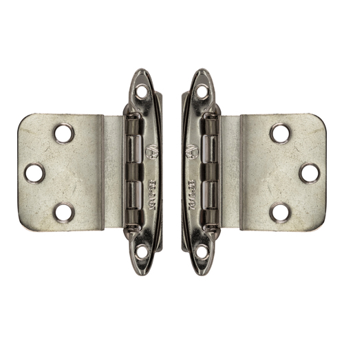 Inset Face Mount Non Self-Closing Cabinet Hinge Polished Chrom - 2 per pack x5 packs