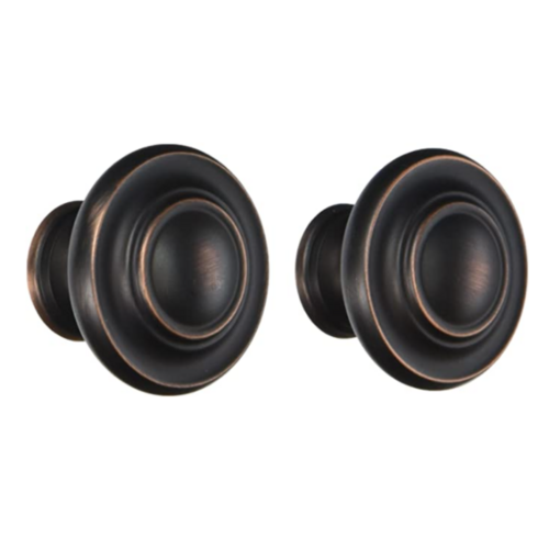 Amerock E15862RORB Oil Rubbed Bronze Inspirations Transitional Cabinet Knob 1-5/16" Diameter For Kitchen And Cabinet Hardware