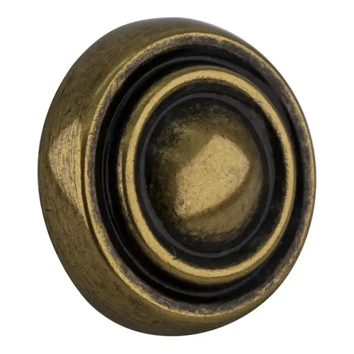 Sterling Traditions Mushroom Kitchen Cabinet Knob 1-1/4" Diameter  Burnished Brass - pack of 20