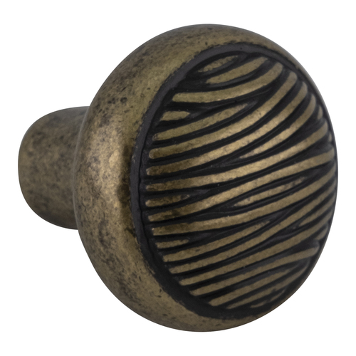 Weathered Brass Cyprus Collection Mediterranean Flair Cabinet Knob 1-1/4" Diameter For Kitchen And Cabinet Hardware - pack of 25