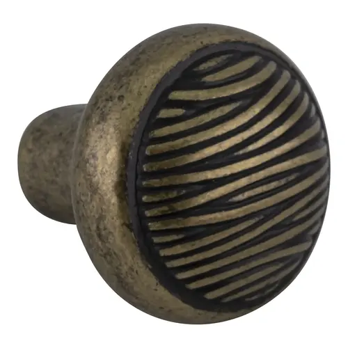 Weathered Brass Cyprus Collection Mediterranean Flair Cabinet Knob 1-1/4" Diameter For Kitchen And Cabinet Hardware