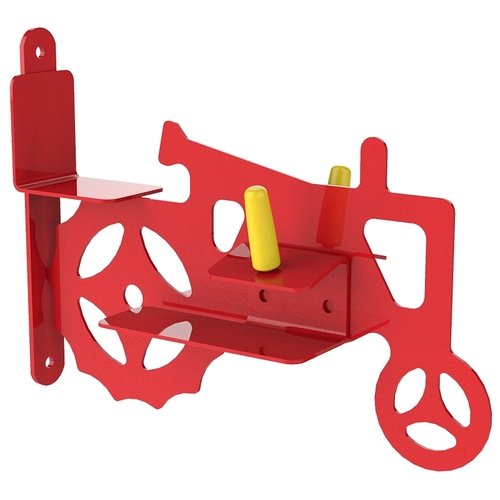 Corn Cob Feeder, Red, Powder-Coated, Post Mounting