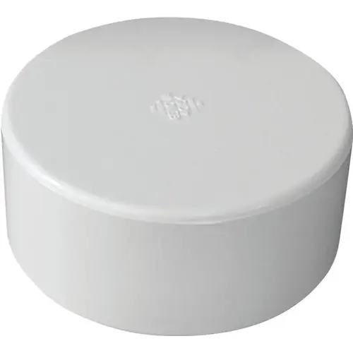 6 In. PVC Sewer and Drain Slip Cap White