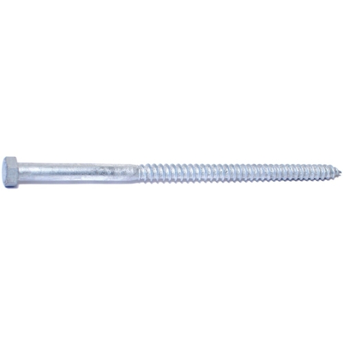 SCREW LAG HEX GALV 3/8X8 Hot Dip Galvanized - pack of 50