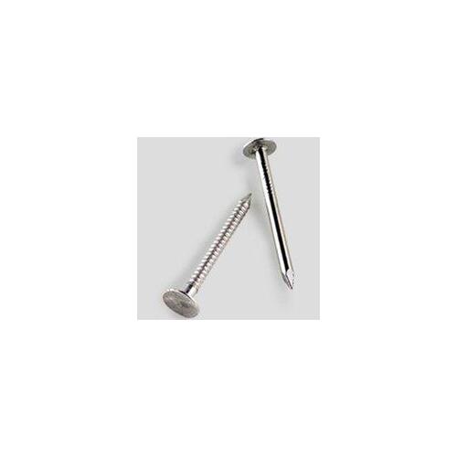 Roofing Nail, 2D Penny, 1 in L, Full Round Head, 10 ga Gauge, Stainless Steel