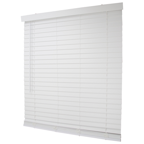 Simple Spaces FWMB-17 Blind, 64 in L, 39 in W, Faux Wood, White