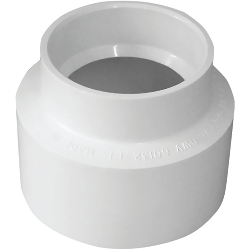 CANPLAS 414227BC Adapter Coupling, 6 x 4 in, Hub, PVC, White