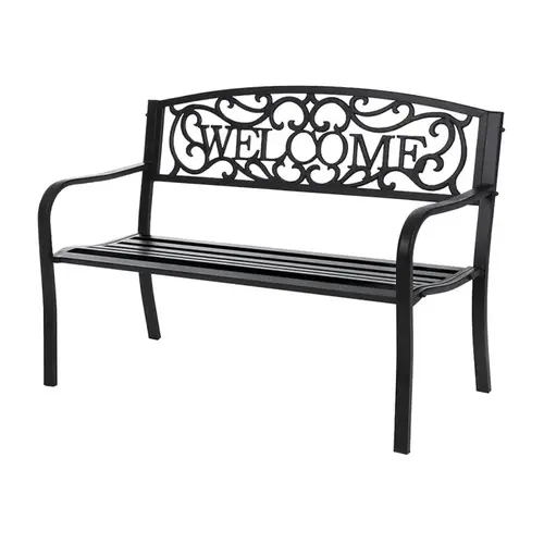 Essentials Welcome Park Bench, Steel Seat/Frame