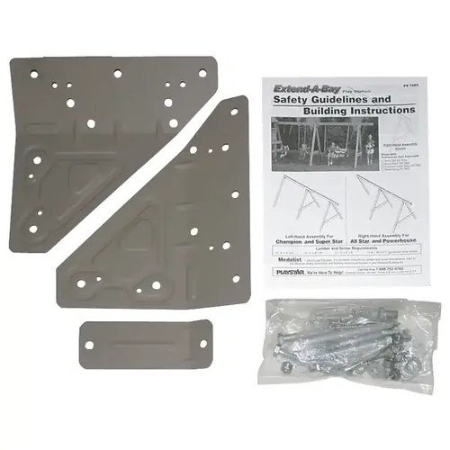 PLAYSTAR PS 7664 Swing Station Kit, Extend-A-Bay, Steel, Green