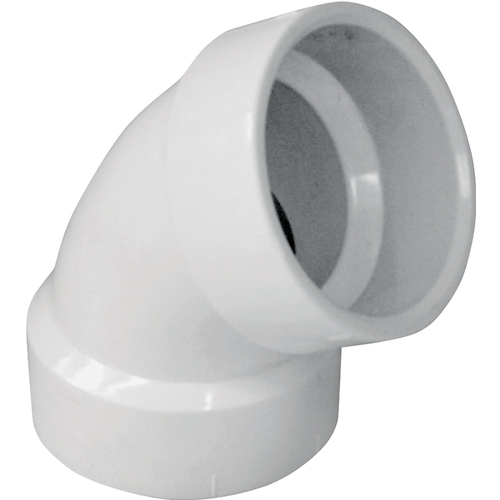 IPEX USA LLC 192603L Pipe Elbow, 3 in, Hub, 60 deg Angle, PVC, White ...