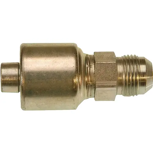 MegaCrimp 625 G25165-0404 Coupling, 7/16-20, Female, 37 deg Angle, Low Carbon Steel, Clear Zinc