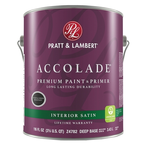 Accolade Z4700 Paint and Primer, Satin, Deep Base, 116 oz - pack of 4