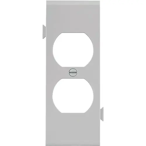 Eaton STC8W Sectional Wallplate, 4-1/2 in L, 2-3/4 in W, 1 -Gang, Polycarbonate, White, High-Gloss