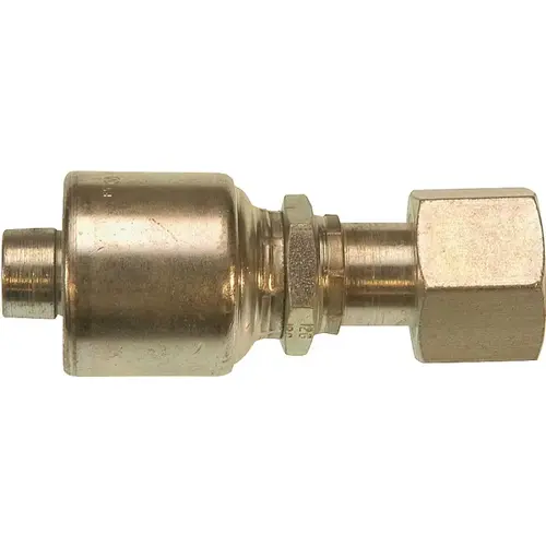 GATES G252300608 MegaCrimp G25230-0608 Hose Coupling, 13/16-16, Crimp x SAE ORFS, Straight Angle, Steel, Zinc