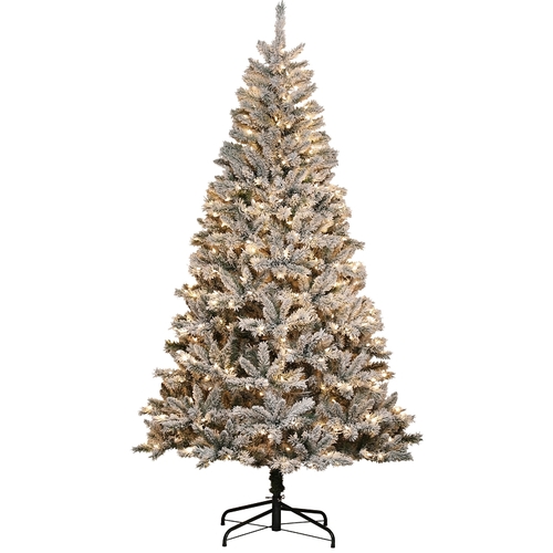 PULEO ASIA LIMITED XK157-75L500 253-FKS-75F5LW5 Christmas Tree, 7-1/2 ft H, Electric, LED Bulb, Warm White Light