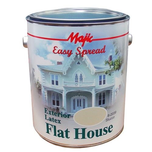 Majic Paints 820391 Exterior House Paint, Flat, Stucco, 1 gal Pail