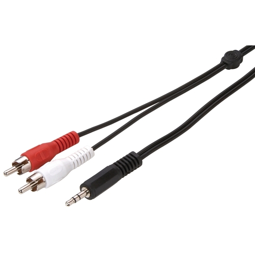 Audio Y-Cable, 36 in L, Black