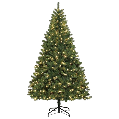 PULEO ASIA LIMITED XK398-75L500 253-CLS-75F5LW5 Christmas Tree, 7-1/2 ft H, Electric, LED Bulb, Warm White Light