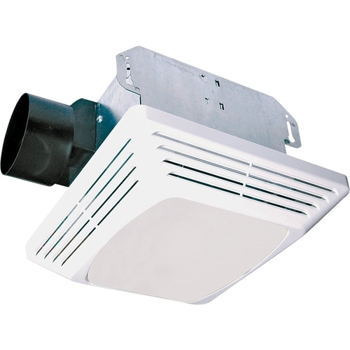 Air King ASLC70 ASLC Series Exhaust Fan with Light, 1.6 A, 120 V, 70 cfm Air, 4 sones, 4 in Duct, White