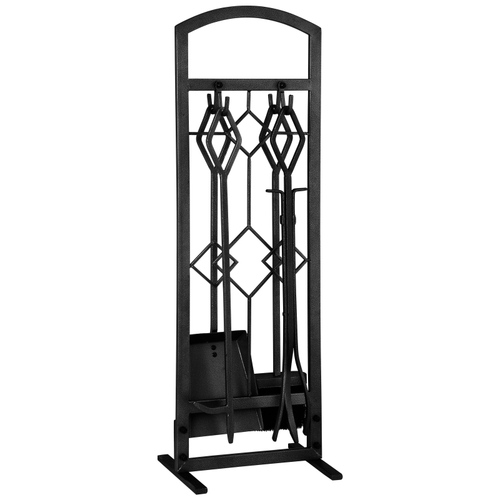 Simple Spaces CPO61147NN3L Fireplace Tool Set, Tools with Stand, Steel