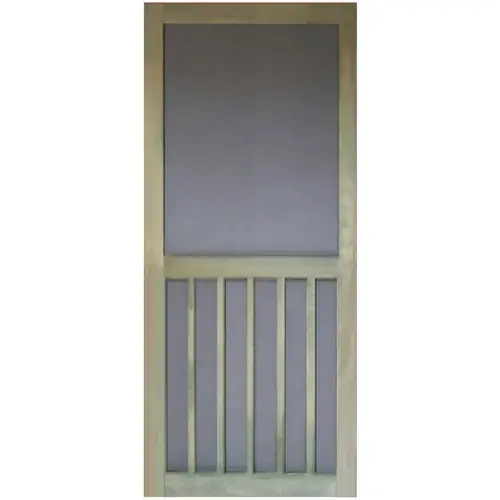 Kimberly Bay DST536 Kimberly Bay 36 In. W x 80 In. H x 1-1/8 In. Thick ACQ Treated Natural Finger Joint Pine Stiles & Rails 5-Bar Screen Door